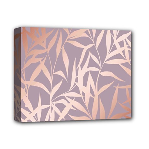 Rose Gold, Asian,leaf,pattern,bamboo Trees, Beauty, Pink,metallic,feminine,elegant,chic,modern,wedding Deluxe Canvas 14  X 11 