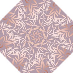 Rose Gold, Asian,leaf,pattern,bamboo Trees, Beauty, Pink,metallic,feminine,elegant,chic,modern,wedding Hook Handle Umbrellas (medium)