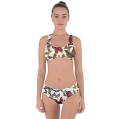 Colorful Butterflies Criss Cross Bikini Set