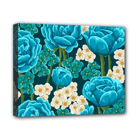 Light Blue Roses And Daisys Canvas 10  X 8  by allthingseveryone