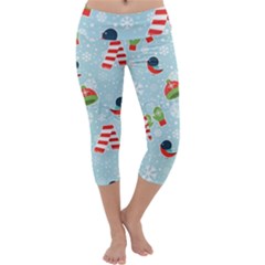 Winter Fun Pattern Capri Yoga Leggings