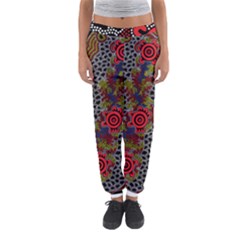 Aboriginal Art - Campsite Women s Jogger Sweatpants by hogartharts