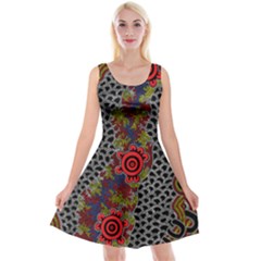 Aboriginal Art - Campsite Reversible Velvet Sleeveless Dress