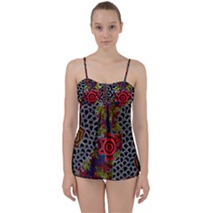 Aboriginal Art - Waterholes Babydoll Tankini Set