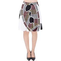 Aboriginal Art - Untitled Velvet High Waist Skirt