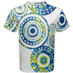 Aboriginal Art - Circles Paisley  Men s Cotton Tee by hogartharts