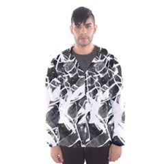 broken glass  Hooded Wind Breaker (Men)