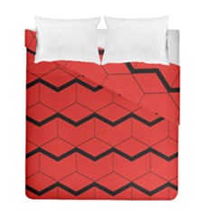 Red Box Pattern Duvet Cover Double Side (full/ Double Size) by berwies