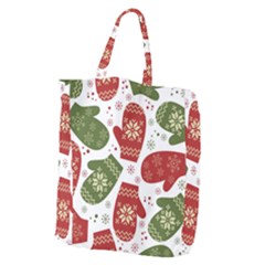 Winter Snow Mittens Giant Grocery Zipper Tote by allthingseveryone