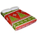 Christmas Tree Ugly Sweater Pattern Fitted Sheet (California King Size) View2