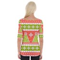 Christmas Tree Ugly Sweater Pattern Wide Neckline Tee View2