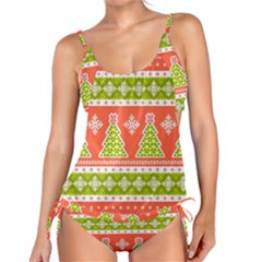 Christmas Tree Ugly Sweater Pattern Tankini Set by allthingseveryone