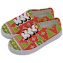 Christmas Tree Ugly Sweater Pattern Kids  Classic Low Top Sneakers View2