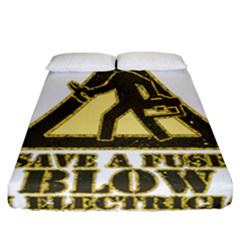Save A Fuse Blow An Electrician Fitted Sheet (california King Size) by FunnyShirtsAndStuff