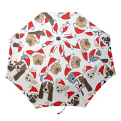 Christmas Puppies Folding Umbrellas by allthingseveryone