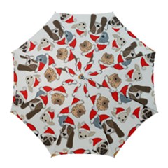 Christmas Puppies Golf Umbrellas by allthingseveryone