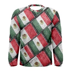 Mexican Flag Pattern Design Men s Long Sleeve Tee by dflcprints
