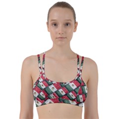 Mexican Flag Pattern Design Line Them Up Sports Bra by dflcprints