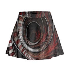 The Thousand And One Rings Of The Fractal Circus Mini Flare Skirt by jayaprime