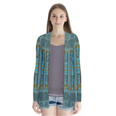 Freedom Is Every Where Just Love It Pop Art Drape Collar Cardigan by pepitasart