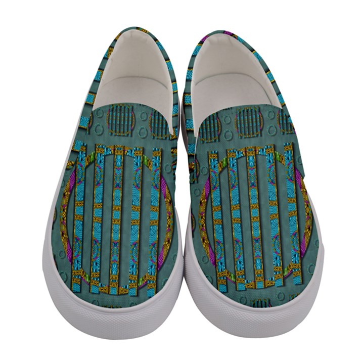 Freedom Is Every Where Just Love It Pop Art Women s Canvas Slip Ons