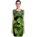 Christmas Season Floral Green Red Skimmia Flower Classic Sleeveless Midi Dress View1