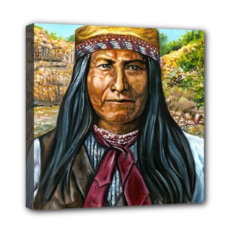Apache Tribe Warrior Chiricahua Apache Tribe Mini Canvas 8  X 8  by allthingseveryone