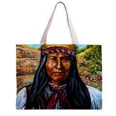 Apache Tribe Warrior Chiricahua Apache Tribe Zipper Mini Tote Bag by allthingseveryone