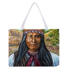 Apache Tribe Warrior Chiricahua Apache Tribe Zipper Medium Tote Bag by allthingseveryone