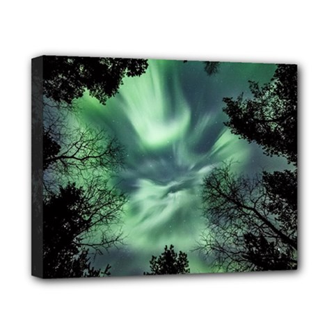 Northern Lights In The Forest Canvas 10  X 8  by Ucco