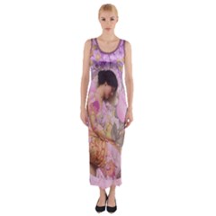 Violets For The Birds  Fitted Maxi Dress by pastpresents