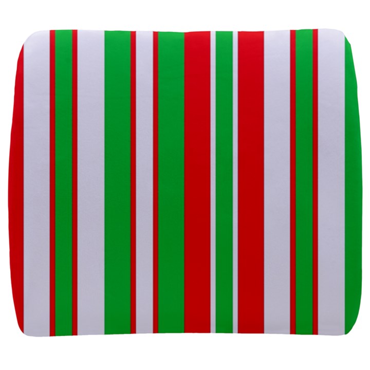Christmas Holiday Stripes Red Back Support Cushion
