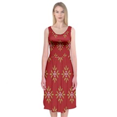 Pattern Background Holiday Midi Sleeveless Dress by Celenk