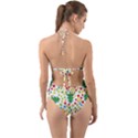 Pattern Circle Multi Color Halter Cut-Out One Piece Swimsuit View2