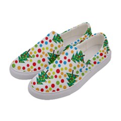 Pattern Circle Multi Color Women s Canvas Slip Ons by Celenk