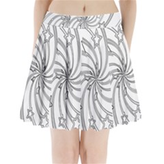 Star Christmas Pattern Texture Pleated Mini Skirt by Celenk