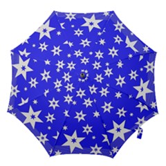 Star Background Pattern Advent Hook Handle Umbrellas (medium) by Celenk