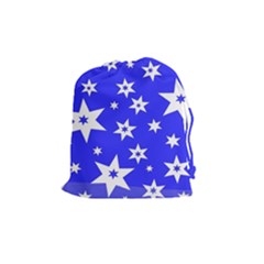 Star Background Pattern Advent Drawstring Pouches (medium)  by Celenk