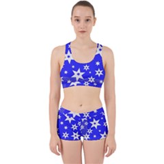 Star Background Pattern Advent Work It Out Sports Bra Set