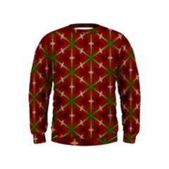 Textured Background Christmas Pattern Kids  Sweatshirt by Celenk