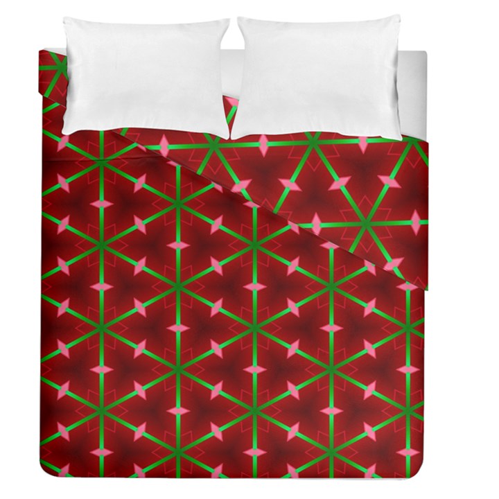 Textured Background Christmas Pattern Duvet Cover Double Side (Queen Size)