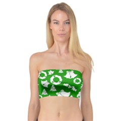 Green White Backdrop Background Card Christmas Bandeau Top