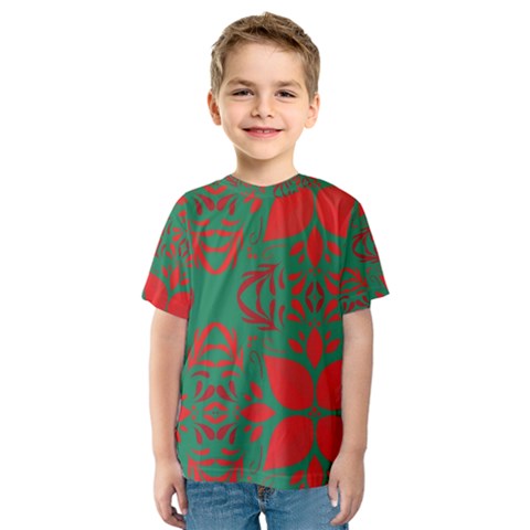 Christmas Background Kids  Sport Mesh Tee by Celenk