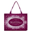 Christmas Card Red Snowflakes Medium Tote Bag View1