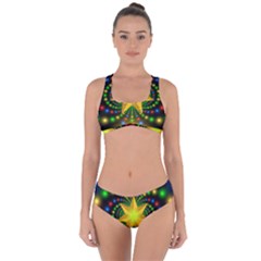 Christmas Star Fractal Symmetry Criss Cross Bikini Set by Celenk