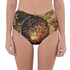 Christmas Bauble Ball About Star Reversible High-waist Bikini Bottoms by Celenk