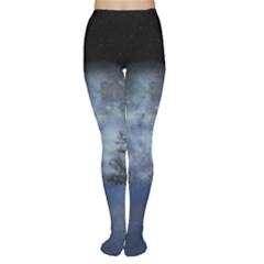 Winter Wintry Moon Christmas Snow Women s Tights