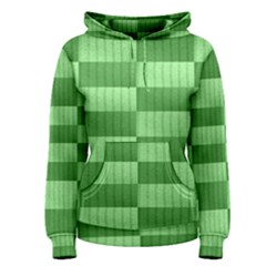 Wool Ribbed Texture Green Shades Women s Pullover Hoodie