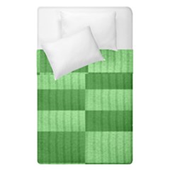 Wool Ribbed Texture Green Shades Duvet Cover Double Side (single Size) by Celenk