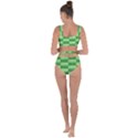 Wool Ribbed Texture Green Shades Bandaged Up Bikini Set  View2